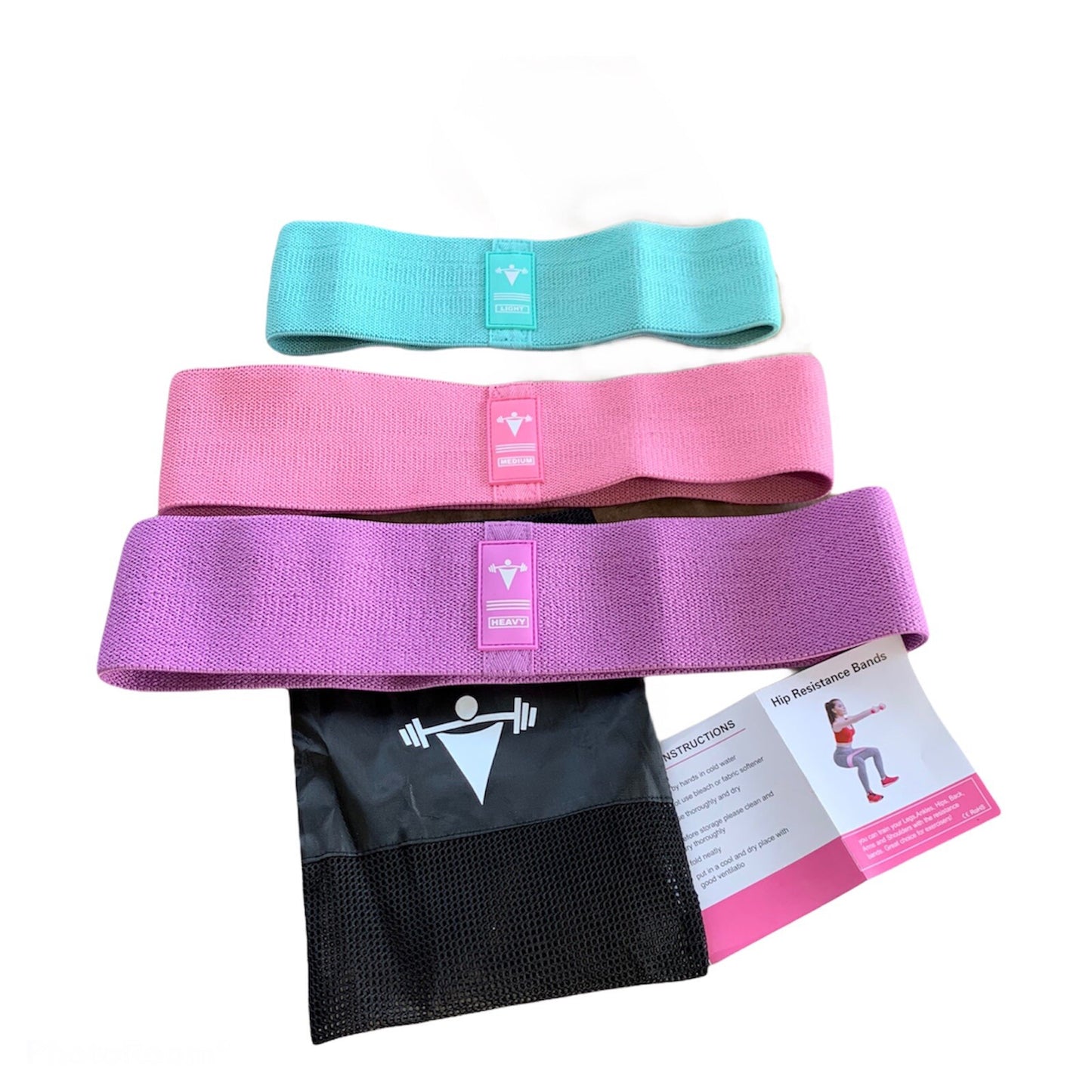 Cloth Fabric Resistance Hip Booty Bands Loop Exercise Workout Fitness Gym Band