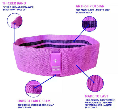 Cloth Fabric Resistance Hip Booty Bands Loop Exercise Workout Fitness Gym Band