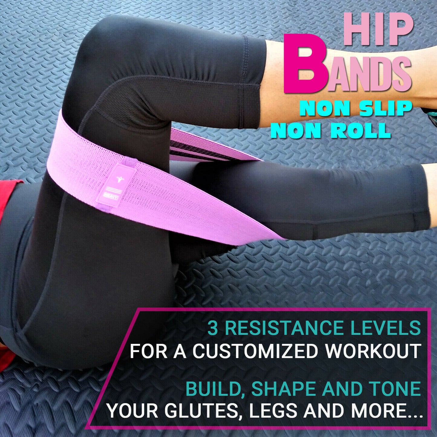 Cloth Fabric Resistance Hip Booty Bands Loop Exercise Workout Fitness Gym Band