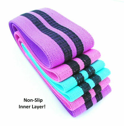 Cloth Fabric Resistance Hip Booty Bands Loop Exercise Workout Fitness Gym Band